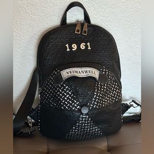 Genuine leather baseball hat Backpack